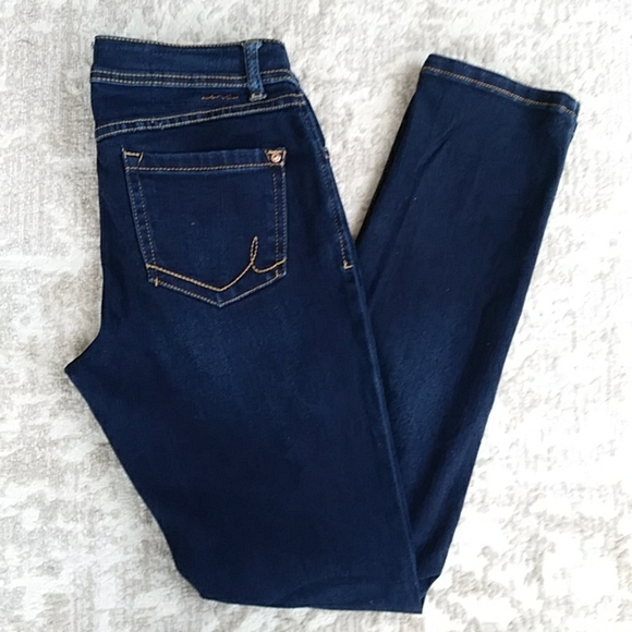Inc Denim Curvy Fit Skinny Leg Jeans 2 Navy Blue - Picture 2 of 16